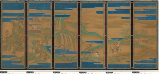 山水屏風（左隻） - 京都御所