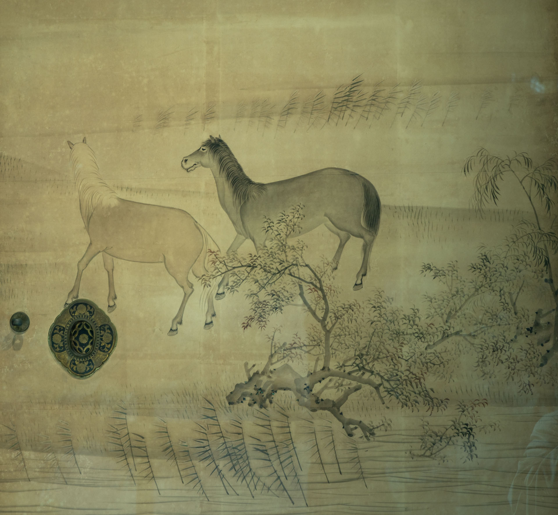 牧馬』初公開】新春の展示の様子 - 京都御所