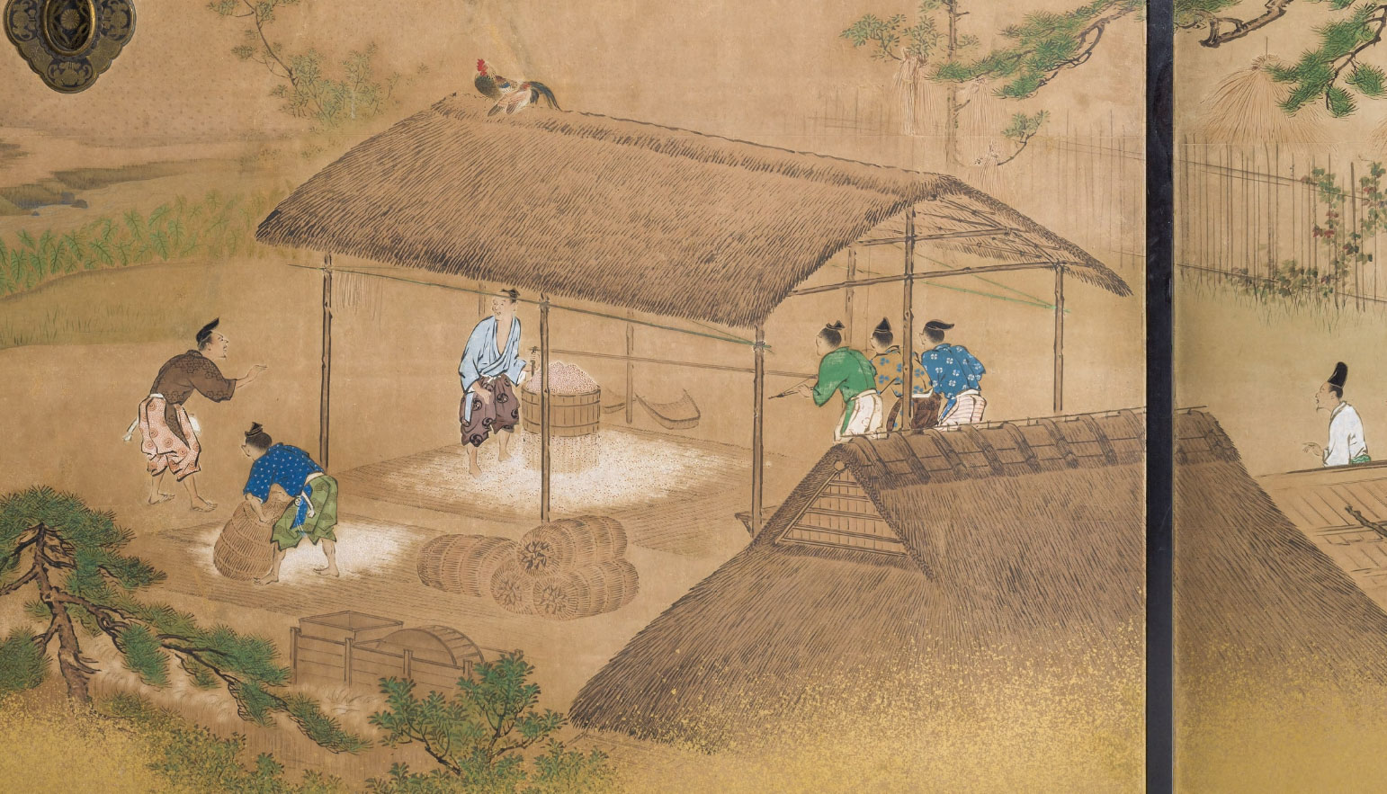 修学院離宮の棚田と京都御所の四季耕作図 - 京都御所