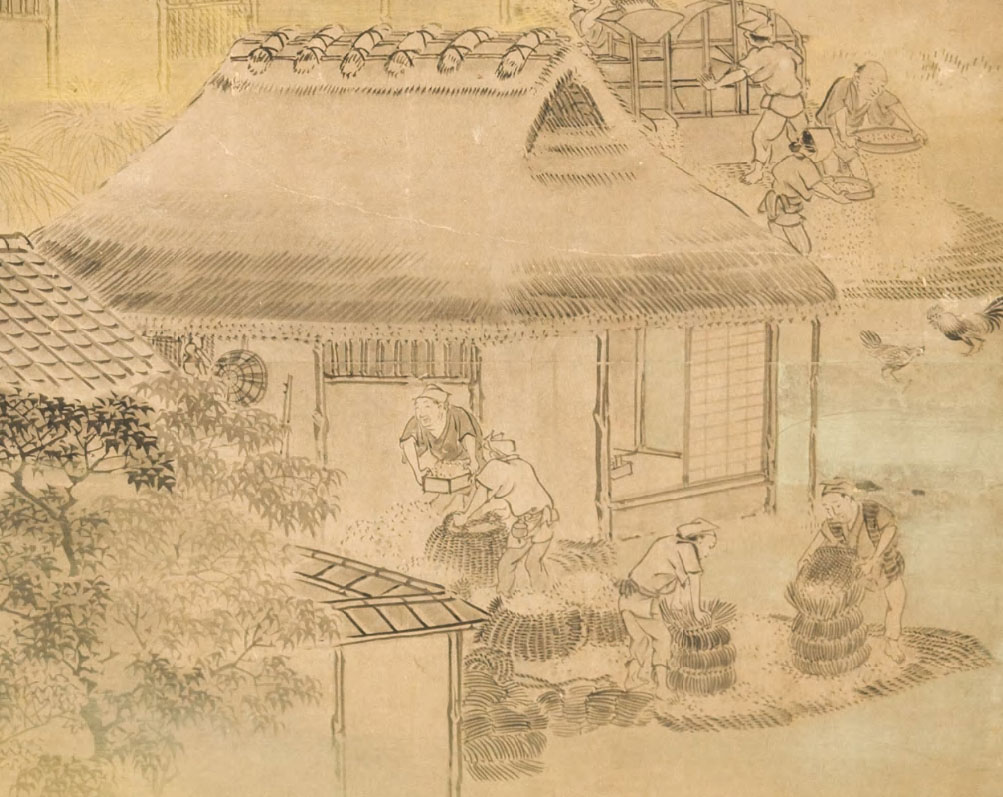 修学院離宮の棚田と京都御所の四季耕作図 - 京都御所