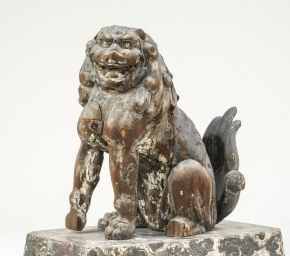 清涼山御獅子群之図 紙本金地著色唐獅子図〈狩野永徳筆／六曲屛風〉 文化遺産オンライン