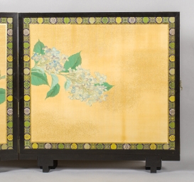 紫陽花図 桜に音呼鳥図・紫陽花図 - 京都御所